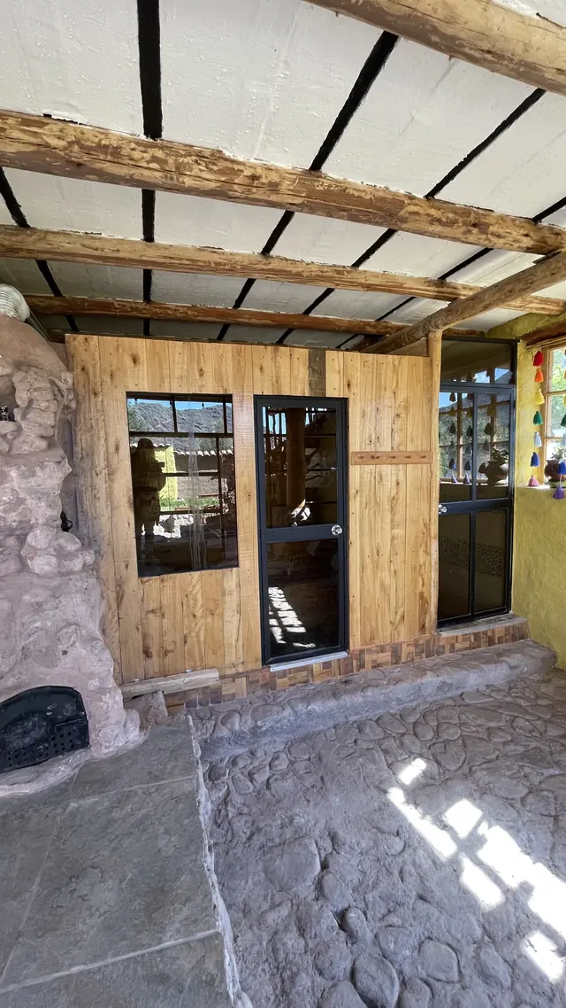 Steam sauna entrance at Unu Samay in Chicón, Urubamba