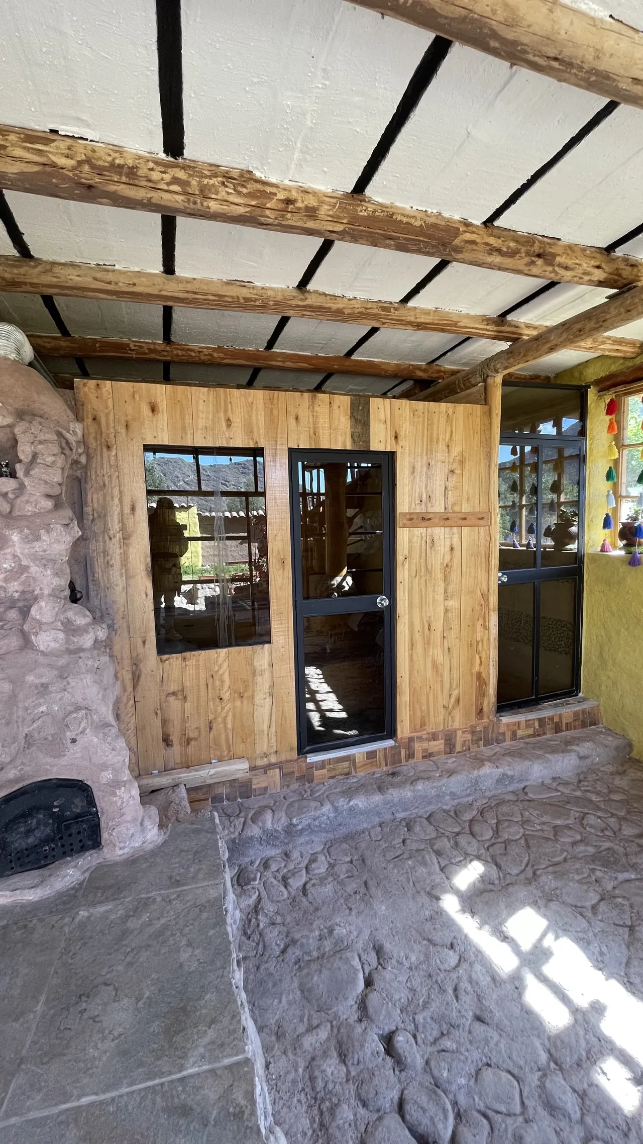Entrance to the steam sauna at Unu Samay